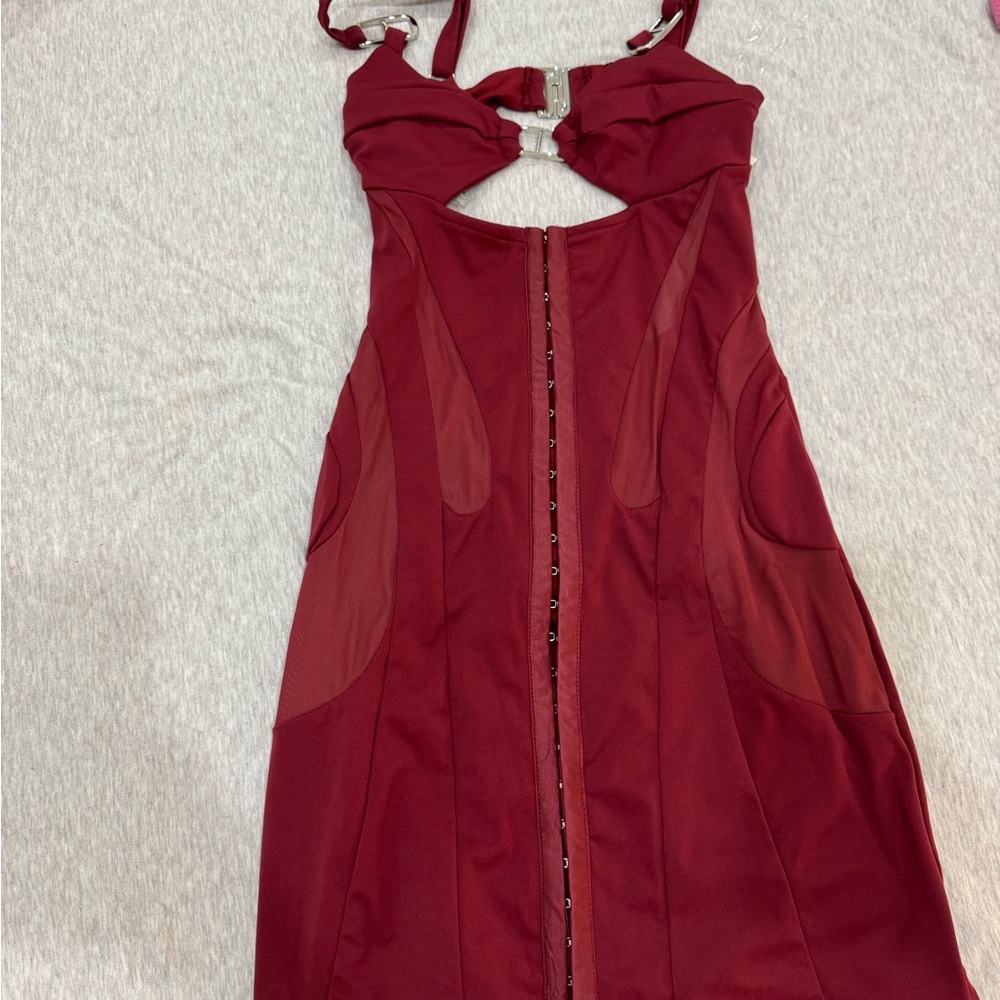 OUTCAST DOMINATE RED MINI DRESS - Picture 8 of 15